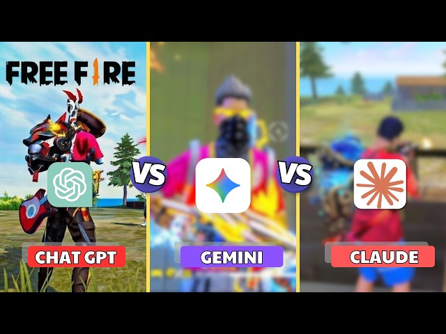 3 AI Worked Together to Make a Free Fire Game 😱 (ChatGPT vs Gemini vs Claude) #chatgpt #ai