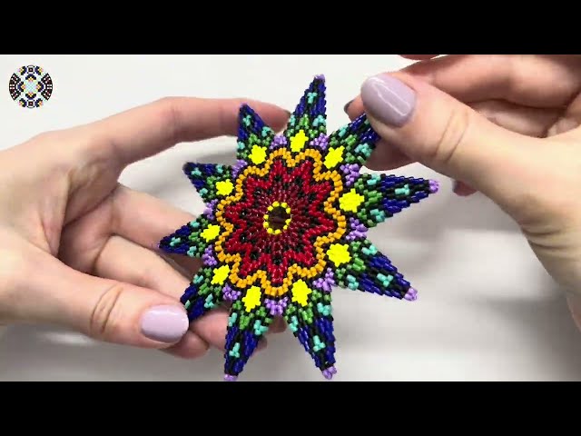 Ten Point Beaded Star Tutorial - Two-drop Peyote Star Pattern Kaleidoscope