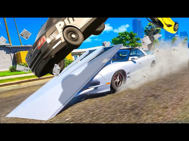 Un coche imparable de 9999 HP con volteretas que destruye policías en GTA 5 RP
