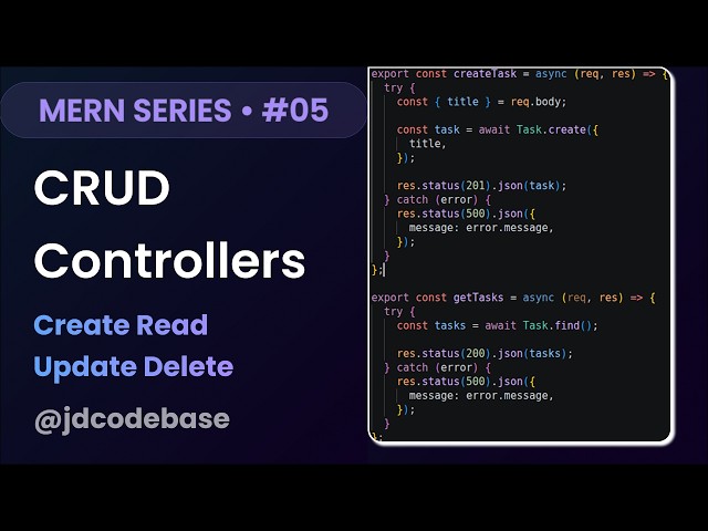 Build Your First CRUD API in Node.js | MERN Task Manager #5