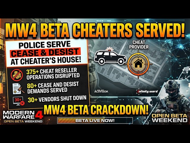 INFINITY WARD SERVED CHEATER WITH CEASE AND DESIST AHEAD OF MODERN WARFARE 4 OPEN BETA WEEKEND 2