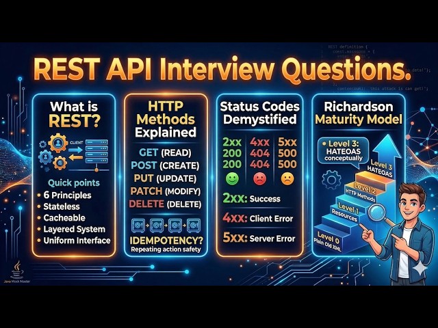 REST API Interview Questions: HTTP Methods, Idempotency, and Status Codes Explained