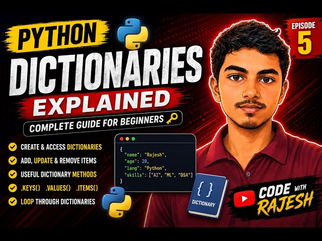 Python Dictionaries Explained 🔑 | Complete Guide for Beginners