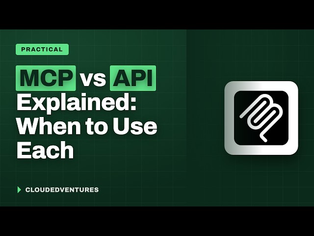 API vs MCP — the difference, simply explained
