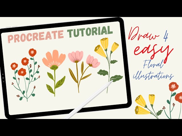 How to Draw Easy Flowers in Procreate (Beginner Tutorial)