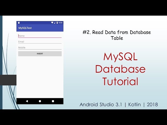 #1. Insert Data into Database Table | MySQL Database Tutorial | Android Studio 3.1 | 2018