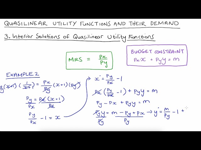 Quasilinear Utility and Demand Part 1 (Interior Solutions)