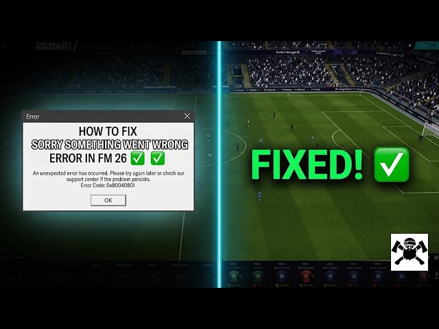 How to Fix Sorry Something Went Wrong Error In Fm 26 ✅