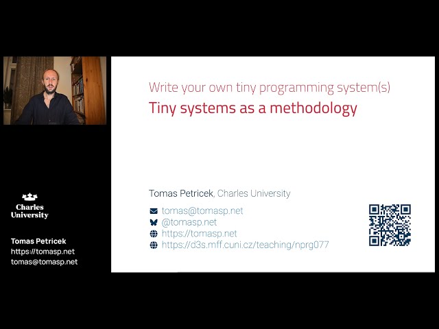 TinySystems 1.2 - Tiny systems as a methodology