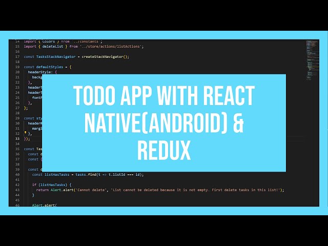 Todo App with React Native(Android) & Redux