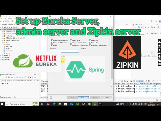 How to set up Eureka server, admin server and Zipkin server in springboot | complete guide