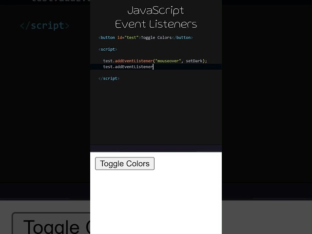 Add Event Listener in JavaScript