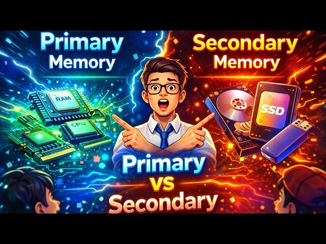 Primary vs Secondary Memory | प्राइमरी और सेकेंडरी मेमोरी का Full Explanation Hindi में