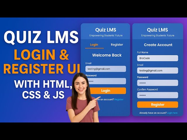 Login & Registration Page Design | UI/UX Tutorial