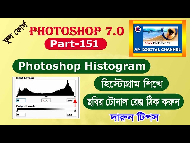 ফটোশপ হিস্টোগ্রাম সম্পূর্ণ ধারণা 🔥| Histogram in Photoshop Bangla | #photoshop #histogram