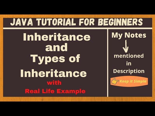 Java Inheritance | Java for Beginners