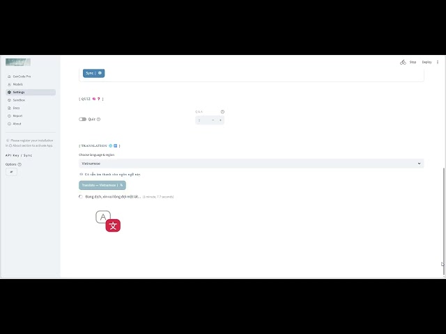 Setup in Vietnamese Tiếng Việt