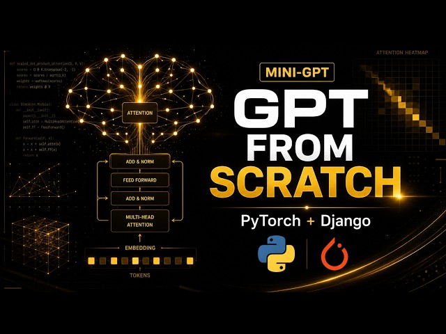 Mini-GPT From Scratch in PyTorch — Live Django Demo | AI Final Year Project 2026