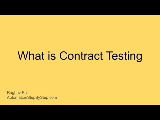 What is Contract Testing