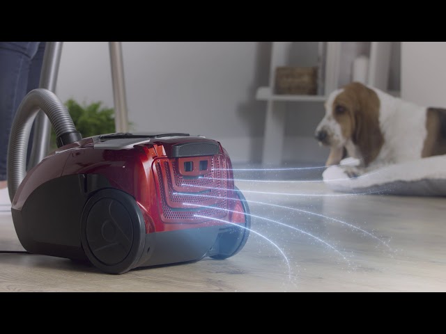 Inventor Staubsauger Epic mit HEPA-Filter, LED-Bildschirm und Griff mit integrierter Fernbedienung.