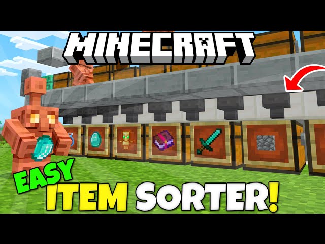 EASY Copper Golem ITEM SORTER Tutorial! Minecraft Bedrock & Java!