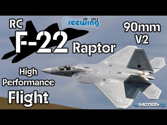 Freewing F-22 Raptor V2 High Performance 6S 90mm EDF Jet Full Flight | Motion RC