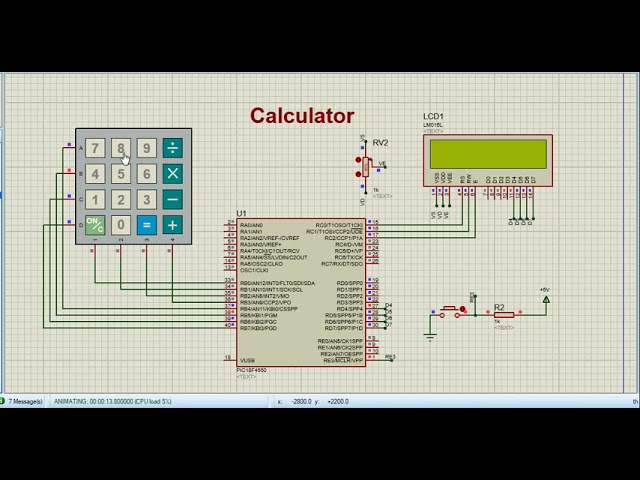 Simple Calculator using PICF184550 Microcontroller