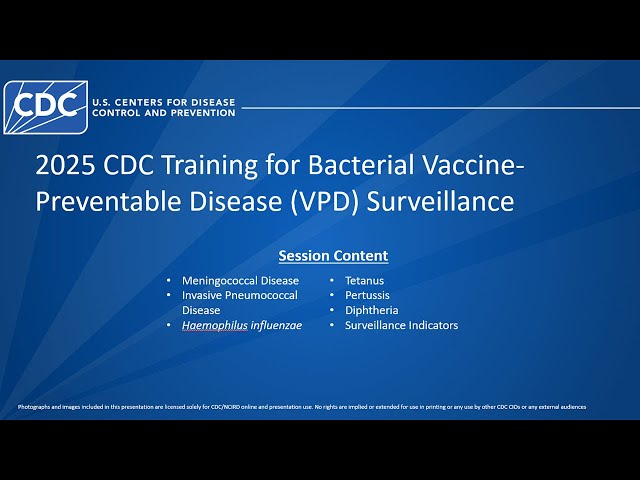 2025 CDC Training for Bacterial Vaccine-Preventable Disease (VPD) Surveillance