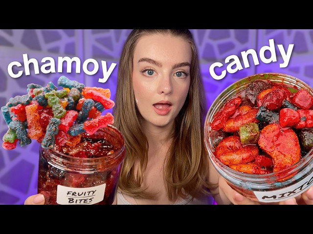 ASMR chamoy candy mukbang 🌶️ 🍉 sticky mouth sounds