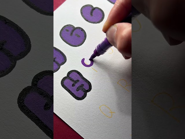 I’m teaching you the easiest bubble letter alphabet - save this for your next drawing ✨ #tutorial