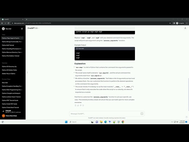 python pass sys argv to function