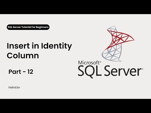 SQL Server: Insert Into IDENTITY Column (SET IDENTITY_INSERT ON)