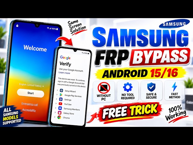 🔥 2026 NEW METHOD! All Samsung FRP Bypass 🔓 | Android 12/13/14 | Google Account Unlock