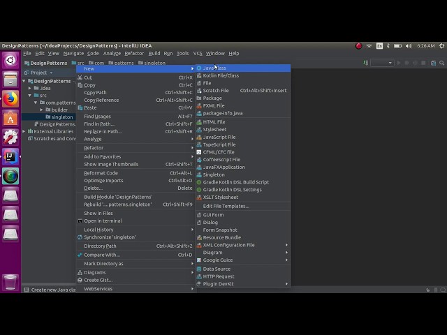 singleton pattern in java