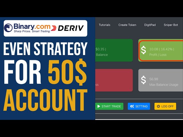 Binary.com Bot Free | low balance strategy  | 50$ Balance | deriv.com