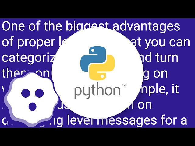 In python, why use logging instead of print?