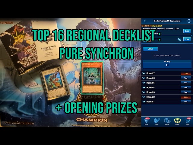 Top 16 Regional - Pure Synchron - Decklist and Prize Opening!
