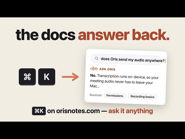 I built an embeddable RAG AI command bar for Oris!