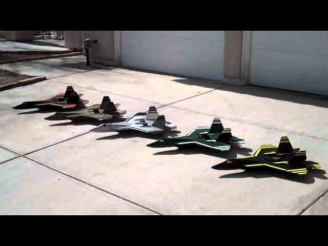 scratchbuild rc f-22 raptor           5 designs