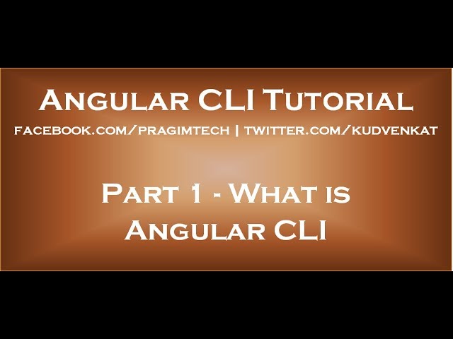 What is Angular CLI
