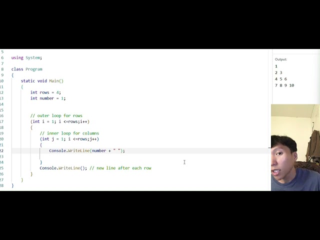 C# coding tutorial(PATTERN BASED PROGRAM)