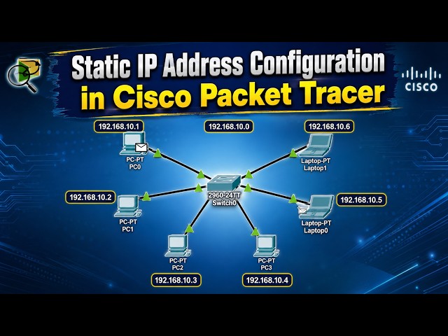 Static IP Address Configuration in Cisco Packet Tracer | Computer Networking Lab | Networking Tut...