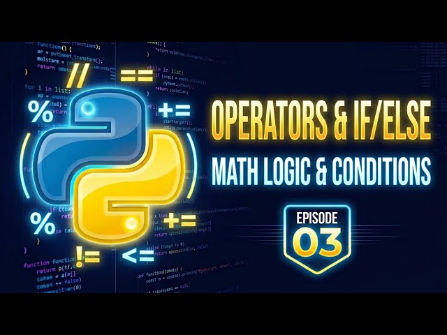 Python Masterclass Ep 3: Master Operators, Modulo Tricks & if/elif/else Flow Control! 