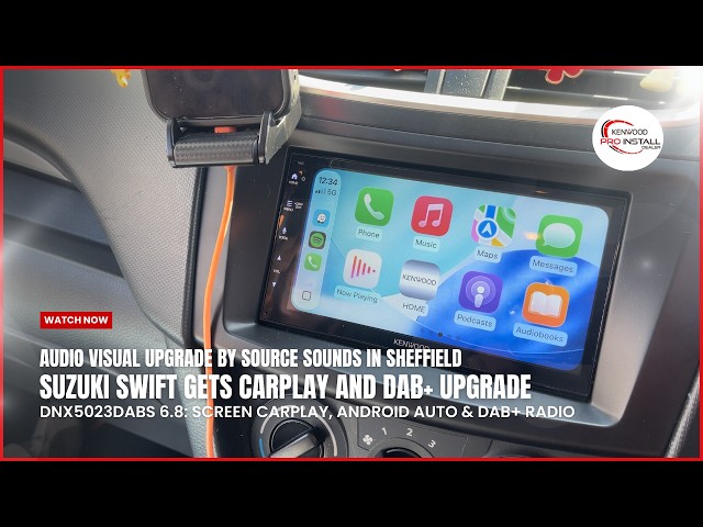 Suzuki Swift Gets CarPlay, Android Auto, DAB+ Upgrade KENWOOD DMX5023DABS #suzuki #carplay #caraudio