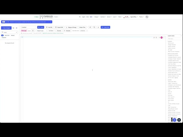 Manage Code Editor Snippets