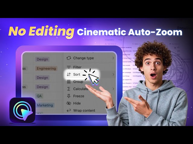 Make Engaging Recording: Auto-Zoom Screen Recorder (No Editing) | FocuSee