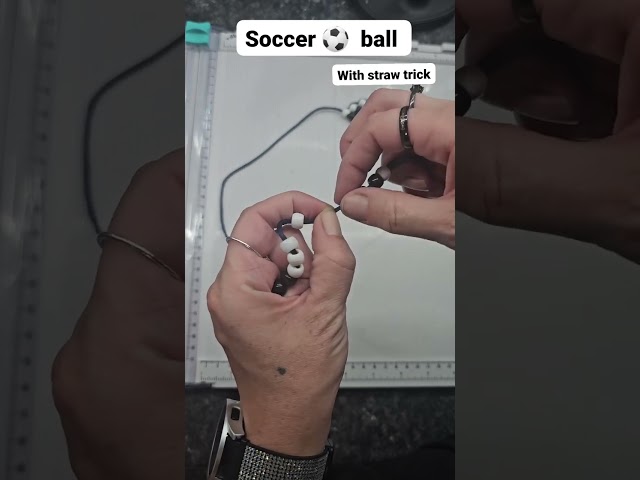 Soccer ball lony bead tutorial