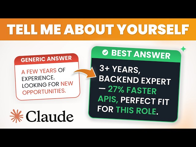Tell Me About Yourself - Best Answer using Claude AI | Interview Tips