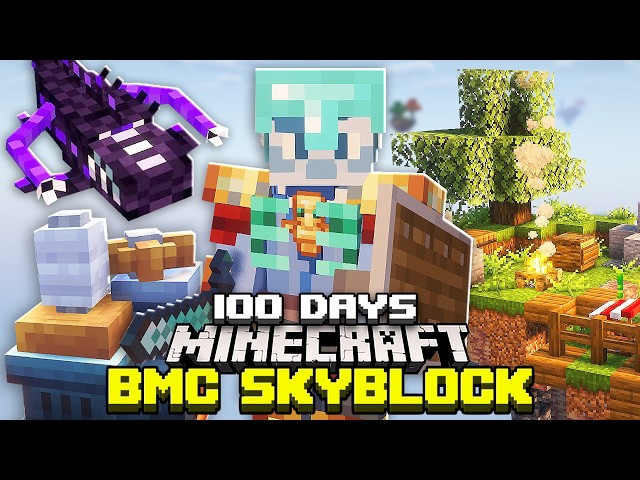 I Survived 100 Days in BETTER Minecraft Skyblock