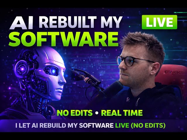 I LET AI REBUILD MY SOFTWARE LIVE (NO EDITS)